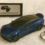 TESLA MODEL S PLAID HW KEYRING / KEYCHAIN 1/56 SCALE BLUE