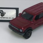 FORD BRONCO LWB 2021 KEYRING / KEYCHAIN 1/56 SCALE METALLIC RED
