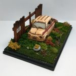 CLASSIC FIAT 500 Junk Yard Barn Find Diorama 1/43 Scale WHITE