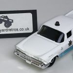 Dodge Coronet 1959 Police KEYRING / KEYCHAIN 1/56 SCALE WHITE & BLUE