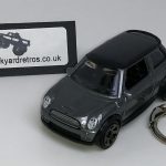 Mini Cooper S 2003 KEYRING / KEYCHAIN 1/56 SCALE GREY & BLACK