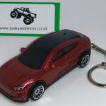 FORD MUSTANG MACH-E 2021 KEYRING / KEYCHAIN 1/56 SCALE MET RED