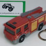 Scania P360 Fire Truck SAPEURS KEYRING / KEYCHAIN 1/56 SCALE RED, YELLOW