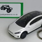 TESLA MODEL Y MB KEYRING / KEYCHAIN 1/56 SCALE WHITE