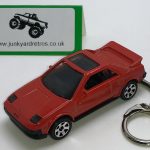 TOYOTA MR2 MK1 1984 KEYRING / KEYCHAIN 1/56 SCALE RED (LIGHTS DOWN)