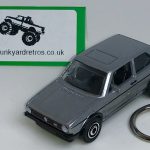 VW VOLKSWAGEN GOLF GTI MK1 1976 KEYRING / KEYCHAIN 1/56 SCALE SILVER
