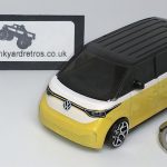 VOLKSWAGEN ID BUZZ KEYRING / KEYCHAIN 1/56 SCALE YELLOW & BLACK