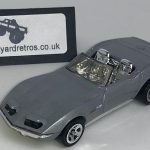 CHEVROLET CORVETTE STINGRAY 1972 KEYRING 1/56 SCALE SILVER