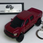 Ford F150 RAPTOR Pick Up KEYRING / KEYCHAIN 1/56 SCALE MET RED