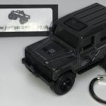 LAND ROVER DEFENDER 90 2017 KEYRING / KEYCHAIN 1/56 SCALE GUNMETAL GREY