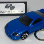 MITSUBISHI 3000 GT KEYRING / KEYCHAIN 1/56 SCALE BLUE