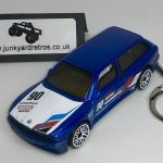 BMW M3 TOURING E35 KEYRING / KEYCHAIN 1/56 SCALE BLUE, WHITE, RED