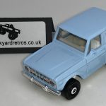 FORD BRONCO 1970 MB KEYRING / KEYCHAIN 1/56 SCALE SKY BLUE