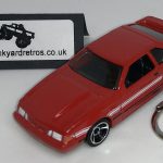 Ford Mustang 1992 Keyring Keychain 1/56 RED & WHITE
