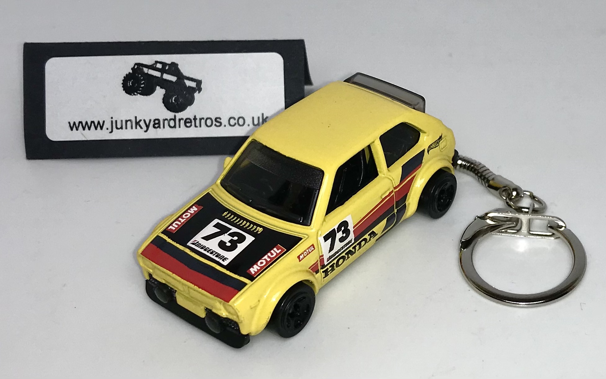 HONDA CIVIC 1973 NO73 1:56 YELLOW AND BLACK