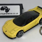 HONDA ACURA NSX 1990 KEYRING / KEYCHAIN 1/56 SCALE YELLOW