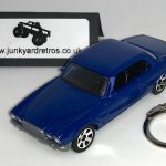 JAGUAR XJ6C COUPE 1977 KEYRING / KEYCHAIN 1/56 SCALE BLUE