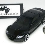 MAZDA RX8 RX-8 2004 KEYRING / KEYCHAIN 1/56 SCALE BLACK