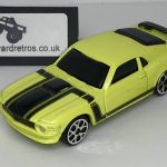 Ford Mustang BOSS 1970 Keyring Keychain 1/56 YELLOW & BLACK