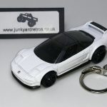 HONDA ACURA NSX 1990 KEYRING / KEYCHAIN 1/56 SCALE WHITE