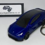 TESLA MODEL Y HW KEYRING / KEYCHAIN 1/56 SCALE BLUE