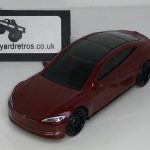 TESLA MODEL S KEYRING / KEYCHAIN MB 1/56 SCALE METALLIC RED