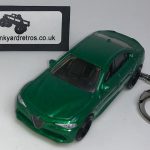 ALFA ROMEO GIULIA 2016 KEYRING / KEYCHAIN 1/64 SCALE GREEN
