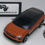 CITROEN C4 E-C4 KEYRING / KEYCHAIN 1/56 SCALE ORANGE