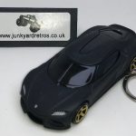 Koenigsegg GEMERA 2021 KEYRING / KEYCHAIN 1/56 SCALE MATT BLACK