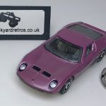 LAMBORGHINI MIURA P400S KEYRING / KEYCHAIN 1/56 SCALE LILAC