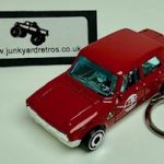 ALFA ROMEO GIULIA TI SUPER KEYRING / KEYCHAIN 1/56 SCALE RED
