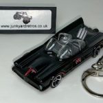 BATMOBILE BATMAN (TV SERIES) HW KEYRING / KEYCHAIN 1/56 SCALE BLACK, SILVER SEATS
