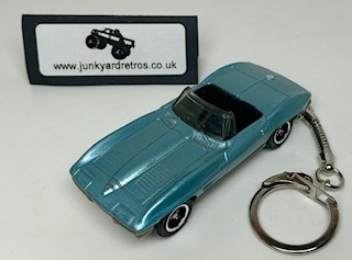 CHEVROLET CORVETTE 1963 KEYRING 1/56 SCALE BLUE