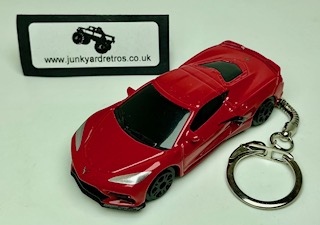 CHEVROLET CORVETTE C8 2020 (MAIS) KEYRING / KEYCHAIN 1/56 SCALE RED