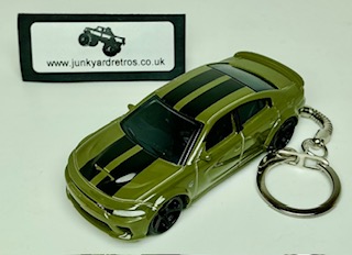 Dodge Charger SRT Keyring Keychain 1/56 GREEN & BLACK