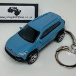 JEEP CHEROKEE TRAILHAWK 2014 KEYRING / KEYCHAIN 1/56 SCALE MID BLUE