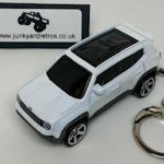 Jeep Renegade 2019 Keyring Keychain 1/56 Scale WHITE
