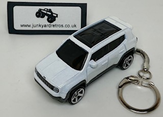 Jeep Renegade 2019 Keyring Keychain 1/56 Scale WHITE