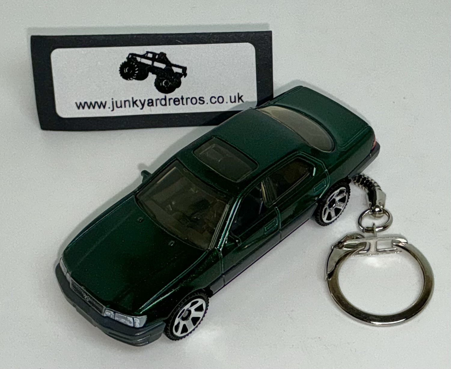 LEXUS LS400 1994 KEYRING / KEYCHAIN 1/56 SCALE DARK GREEN & GREY