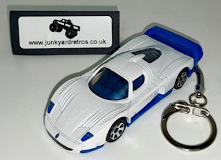 MASERATI MC12 2004 KEYRING / KEYCHAIN 1/56 SCALE WHITE