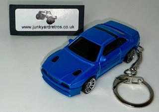 MASERATI SHAMAL KEYRING / KEYCHAIN 1/56 SCALE BLUE