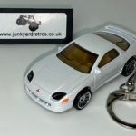 MITSUBISHI 3000 GT KEYRING / KEYCHAIN 1/56 SCALE WHITE