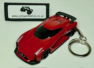 NISSAN GRAN TURISMO CONCEPT 2020 KEYRING / KEYCHAIN 1/56 SCALE RED