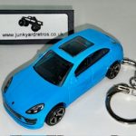 PORSCHE MACAN KEYRING / KEYCHAIN 1/56 SCALE BRIGHT BLUE