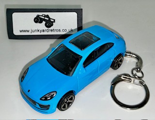 PORSCHE MACAN KEYRING / KEYCHAIN 1/56 SCALE BRIGHT BLUE