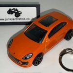 PORSCHE MACAN 2022 KEYRING / KEYCHAIN 1/56 SCALE ORANGE