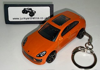 PORSCHE MACAN 2022 KEYRING / KEYCHAIN 1/56 SCALE ORANGE