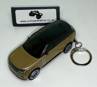 Range Rover PHEV 2024 KEYRING / KEYCHAIN 1/56 SCALE GOLD