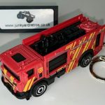 Scania P420XT Fire Truck KEYRING / KEYCHAIN 1/56 SCALE RED, YELLOW