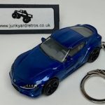 TOYOTA SUPRA GR 2023 KEYRING / KEYCHAIN 1/56 SCALE BLUE